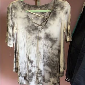 Grey tie-dye soft and sexy shirt!